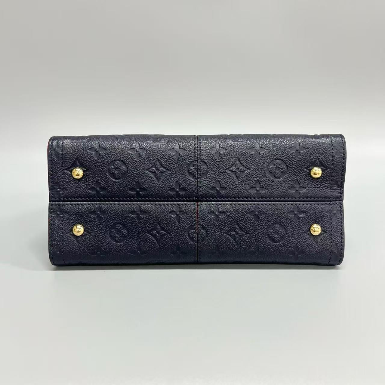 Louis Vuitton - Sully - Monogram Empreinte leather - Navy with Red Glazing - (medium)