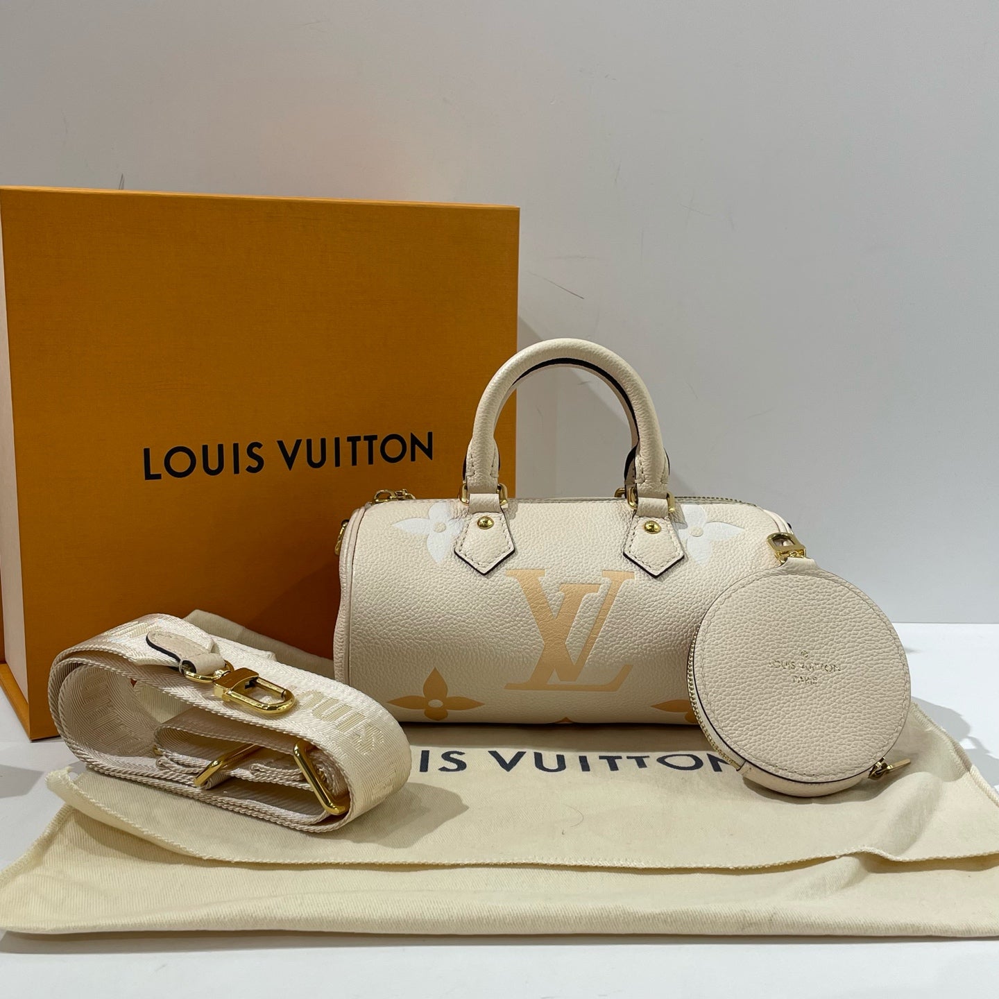 Louis Vuitton - Summer Papillon BB - Calfskin leather - Cream with Vanilla Yellow Monogram - (Small)