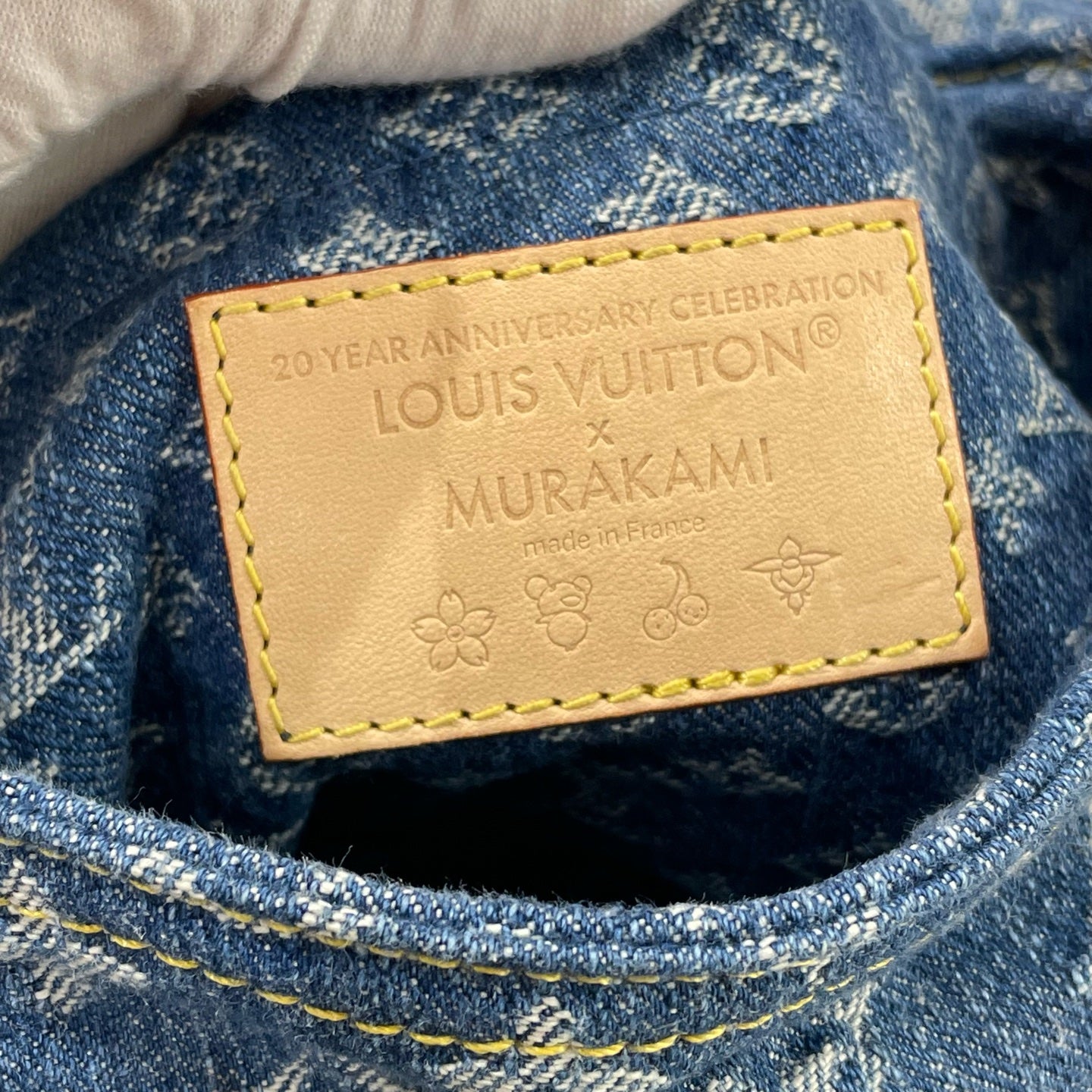 Louis Vuitton - Sunset Cherry - Denim canvas with Vachetta leather trim - Blue with Red Cherries - (small)