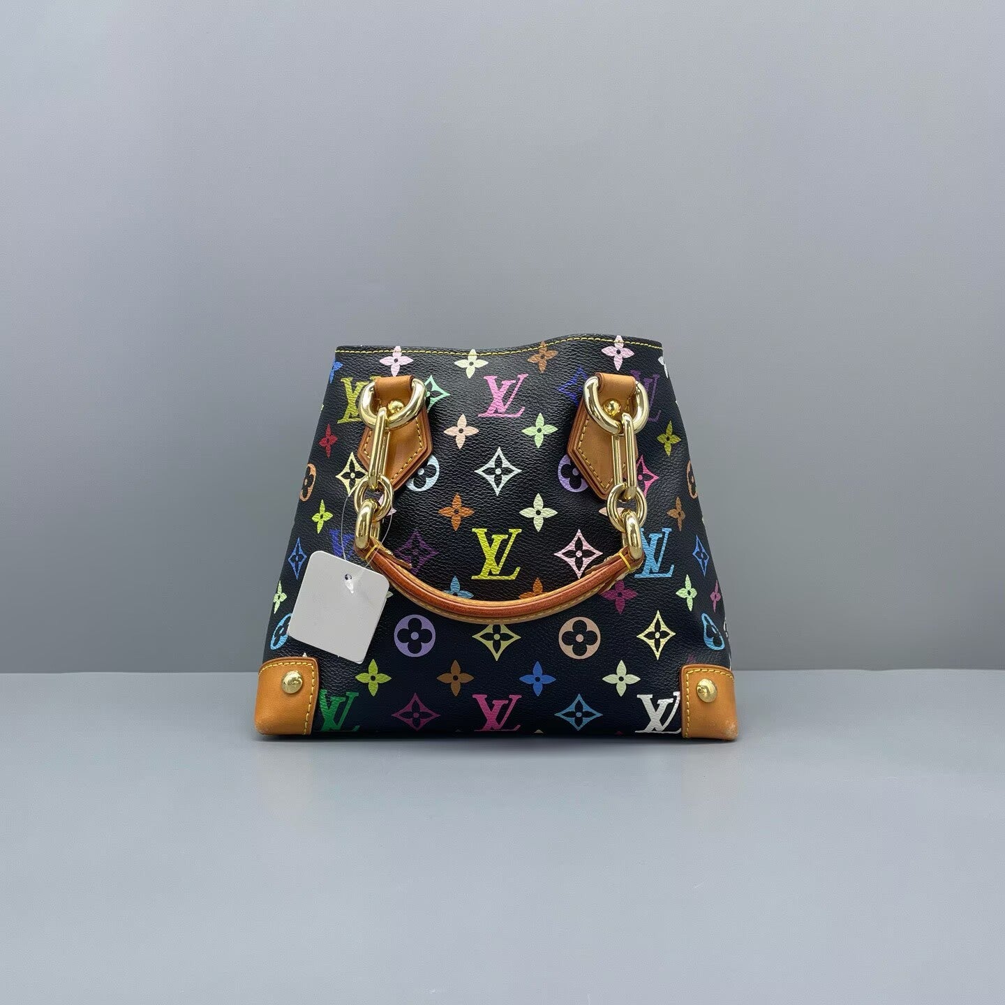 Louis Vuitton - Tote Bag - Monogram Multicolore Canvas with Vachetta leather trim - Black canvas with multicolour monogram and natural brown vachetta leather - (Small)