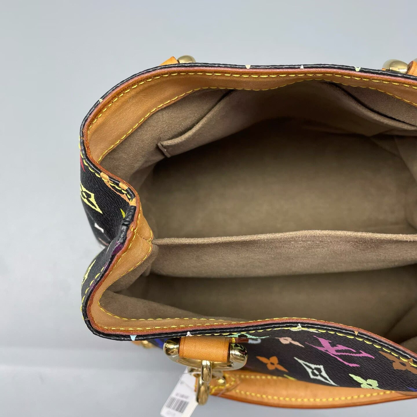 Louis Vuitton - Tote Bag - Monogram Multicolore Canvas with Vachetta leather trim - Black canvas with multicolour monogram and natural brown vachetta leather - (Small)