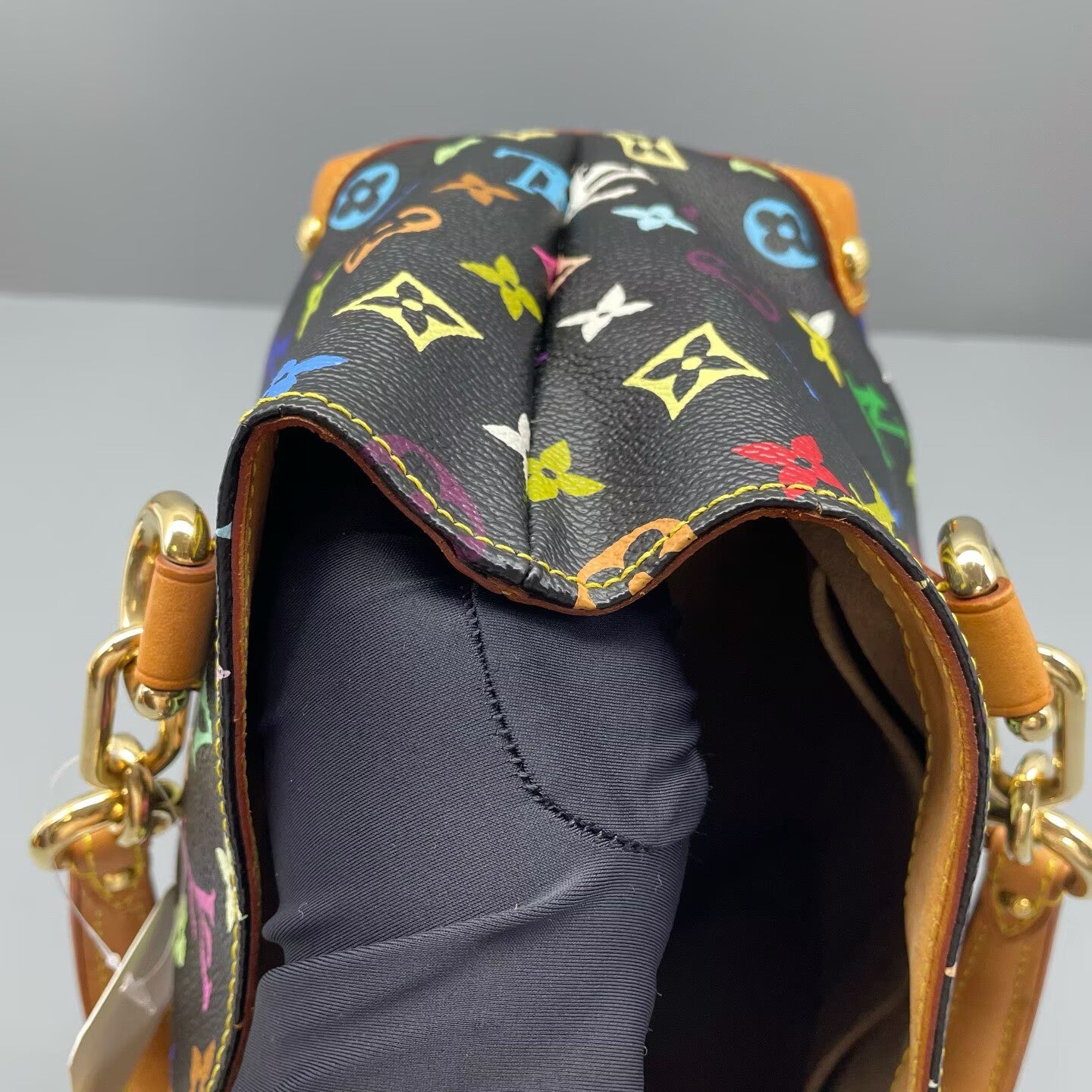 Louis Vuitton - Tote Bag - Monogram Multicolore Canvas with Vachetta leather trim - Black canvas with multicolour monogram and natural brown vachetta leather - (Small)