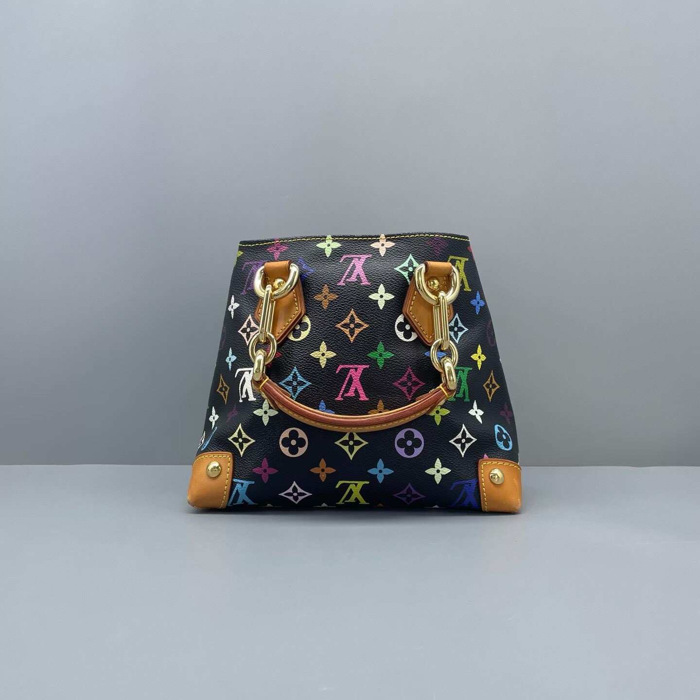 Louis Vuitton - Tote Bag - Monogram Multicolore Canvas with Vachetta leather trim - Black canvas with multicolour monogram and natural brown vachetta leather - (Small)