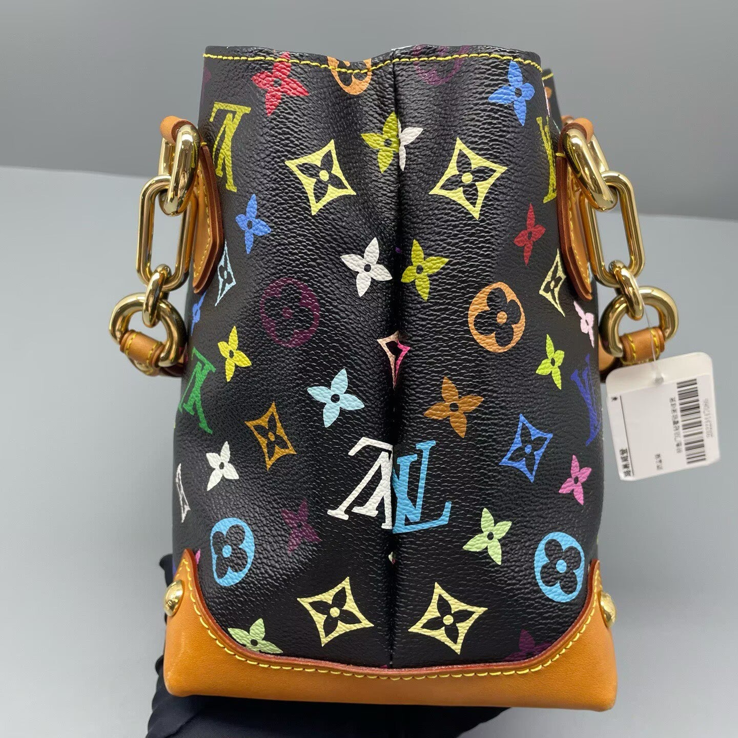 Louis Vuitton - Tote Bag - Monogram Multicolore Canvas with Vachetta leather trim - Black canvas with multicolour monogram and natural brown vachetta leather - (Small)