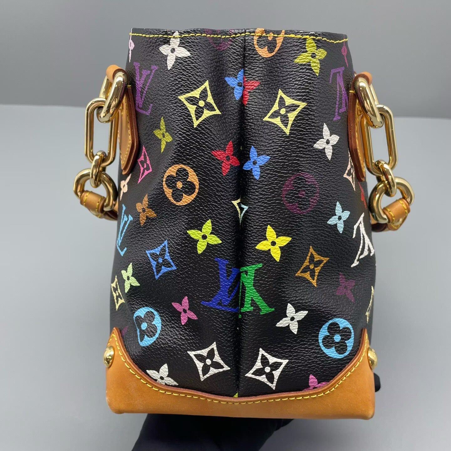 Louis Vuitton - Tote Bag - Monogram Multicolore Canvas with Vachetta leather trim - Black canvas with multicolour monogram and natural brown vachetta leather - (Small)