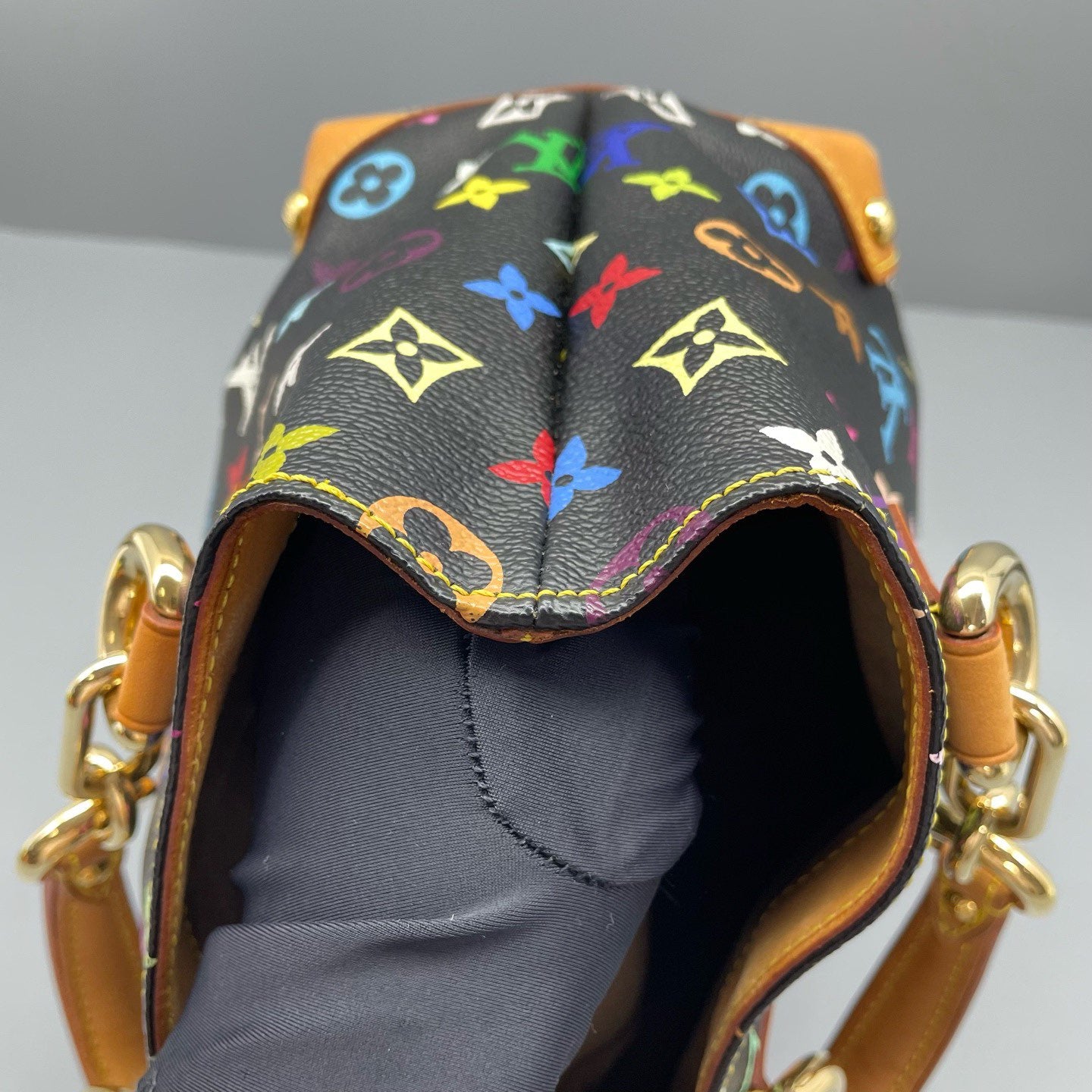 Louis Vuitton - Tote Bag - Monogram Multicolore Canvas with Vachetta leather trim - Black canvas with multicolour monogram and natural brown vachetta leather - (Small)