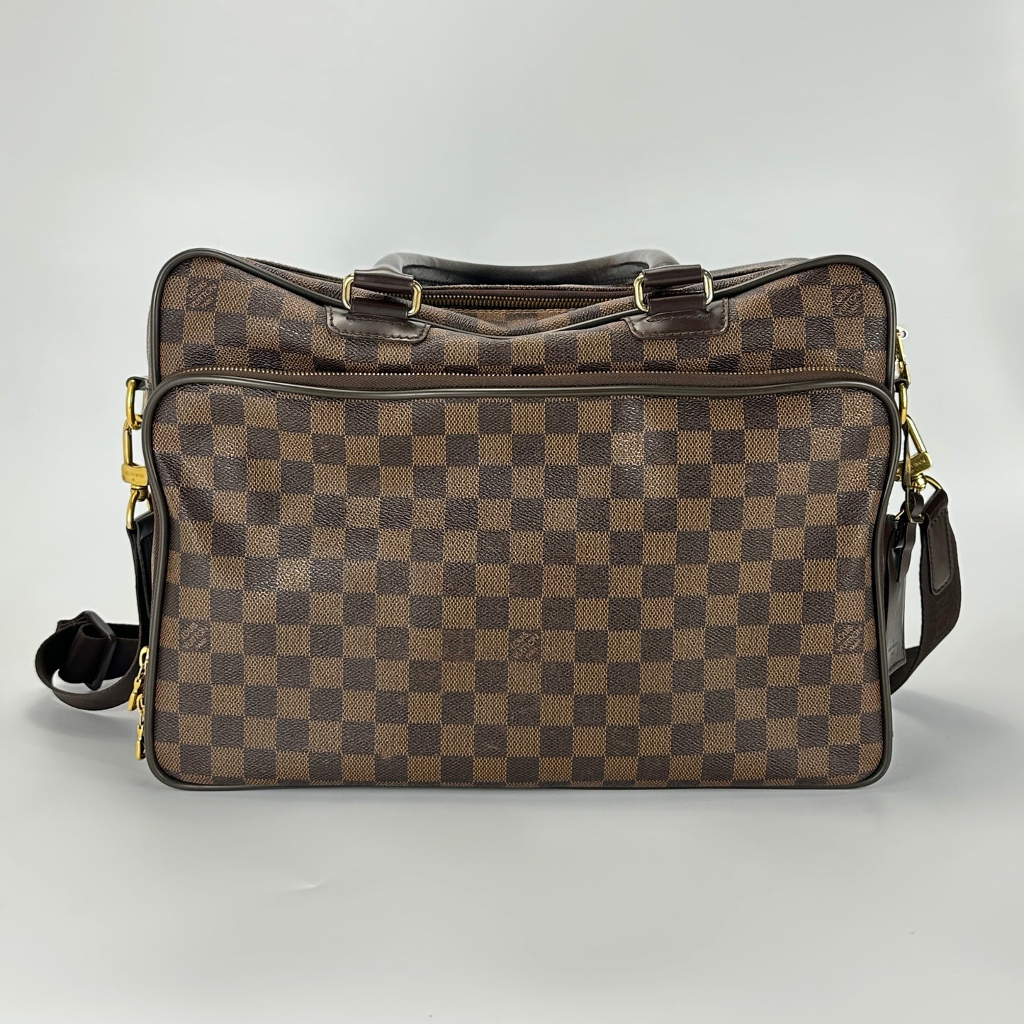 Louis Vuitton - Travel Bag - Damier Ebene coated canvas with leather trim - Brown - (large)