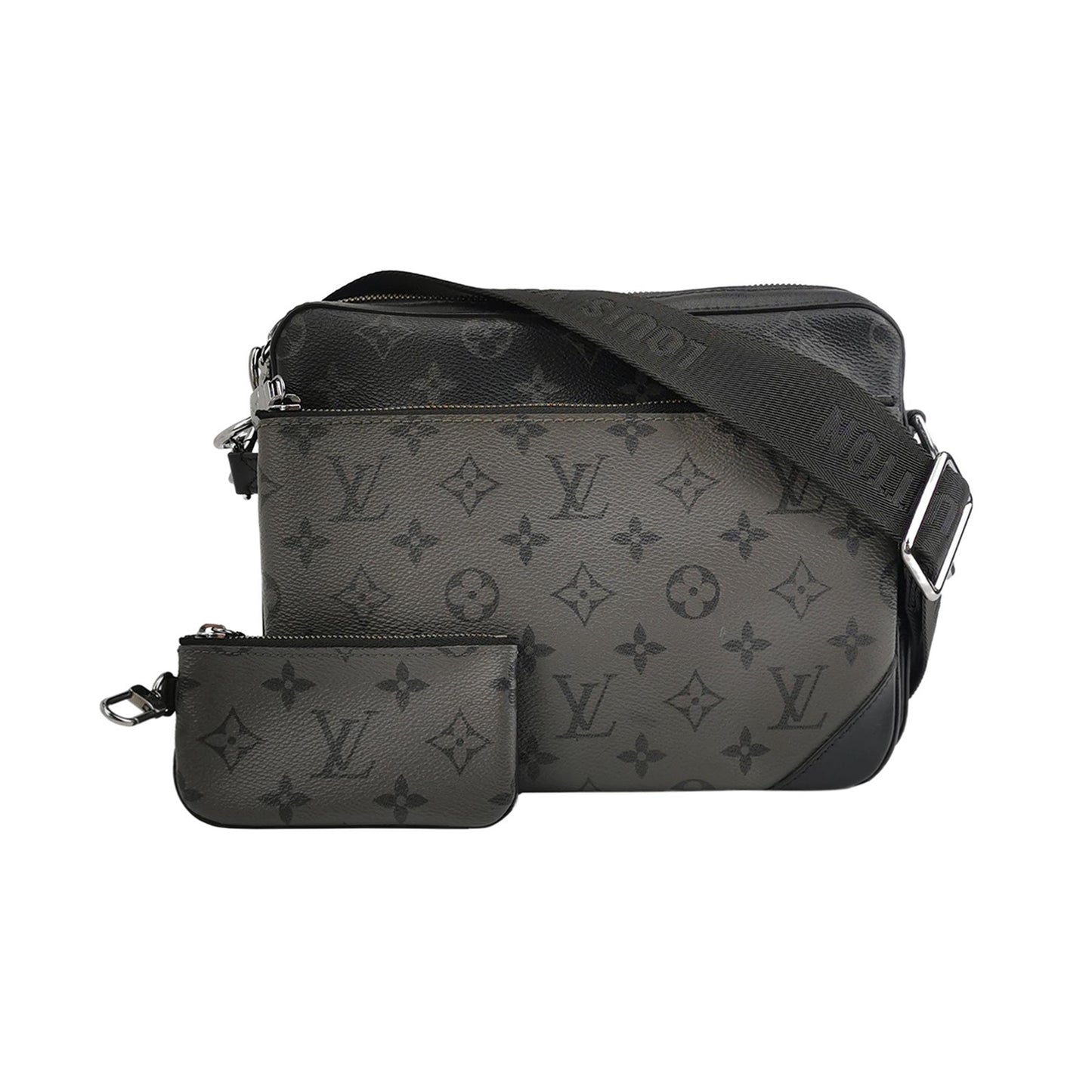 Louis Vuitton - Trio Messenger - Monogram Eclipse Reverse coated canvas with cowhide leather trim - Black - (medium)