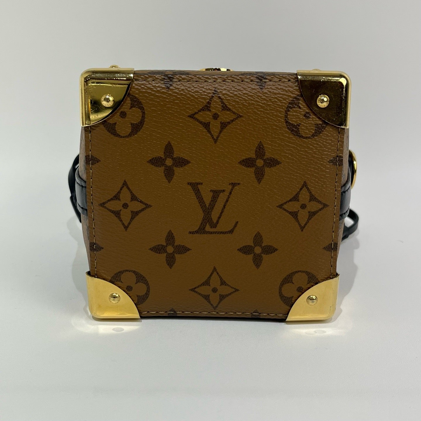 Louis Vuitton - Trunk-inspired Drawstring Pouch - Coated canvas with leather trim - Brown - (mini)