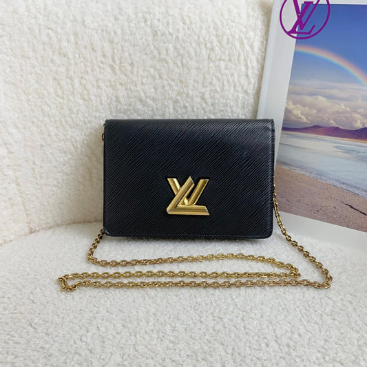 Louis Vuitton - Twist Belt WOC - Leather - Black - (mini)