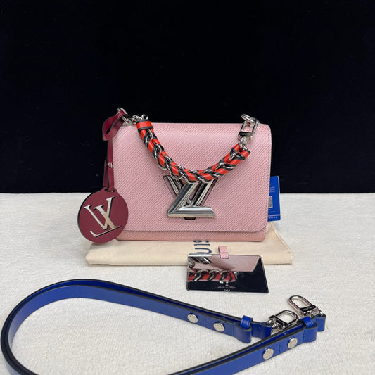 Louis Vuitton - Twist Chain Wallet - Epi leather - Pink with Silver-Tone Hardware - (mini)