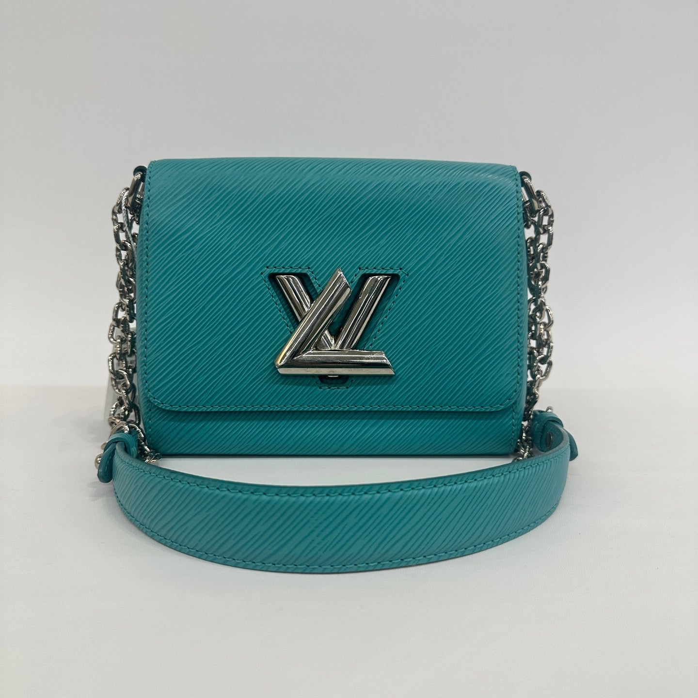 Louis Vuitton - Twist - Epi leather - Turquoise with Silver-Tone Hardware - (mini)