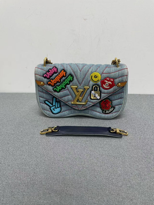 Louis Vuitton - Twist Flap Bag - Denim - Blue - (mini)