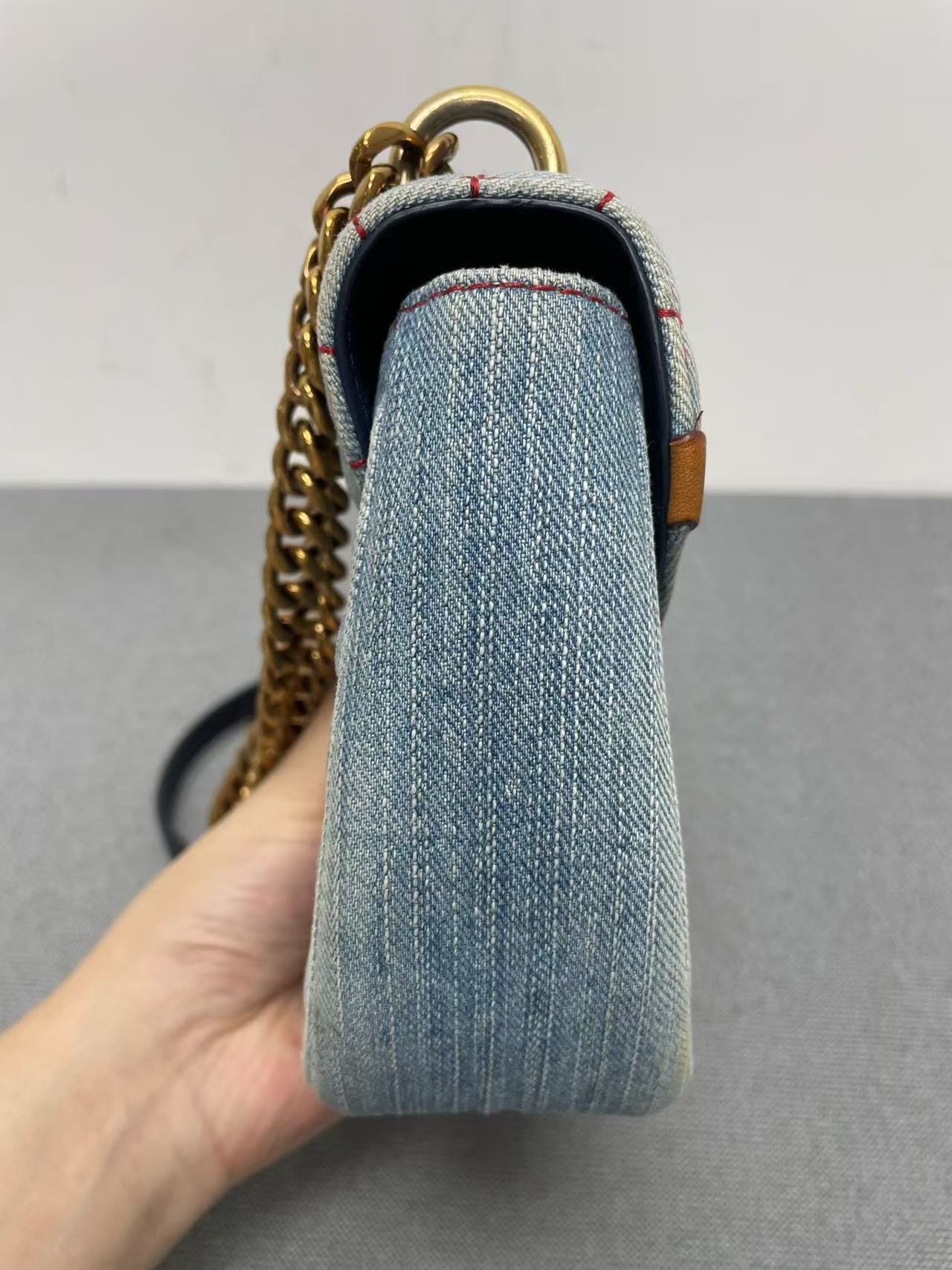 Louis Vuitton - Twist Flap Bag - Denim - Blue - (mini)