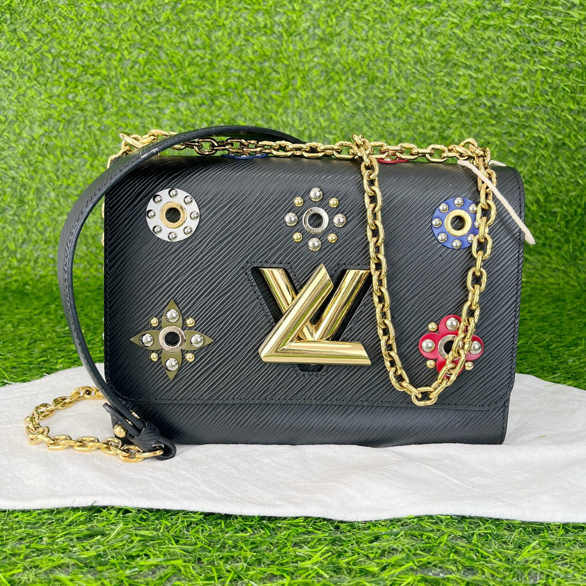 Louis Vuitton - Twist Medium - Leather - Black - (Medium)