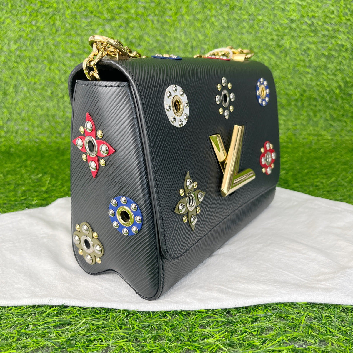 Louis Vuitton - Twist Medium - Leather - Black - (Medium)