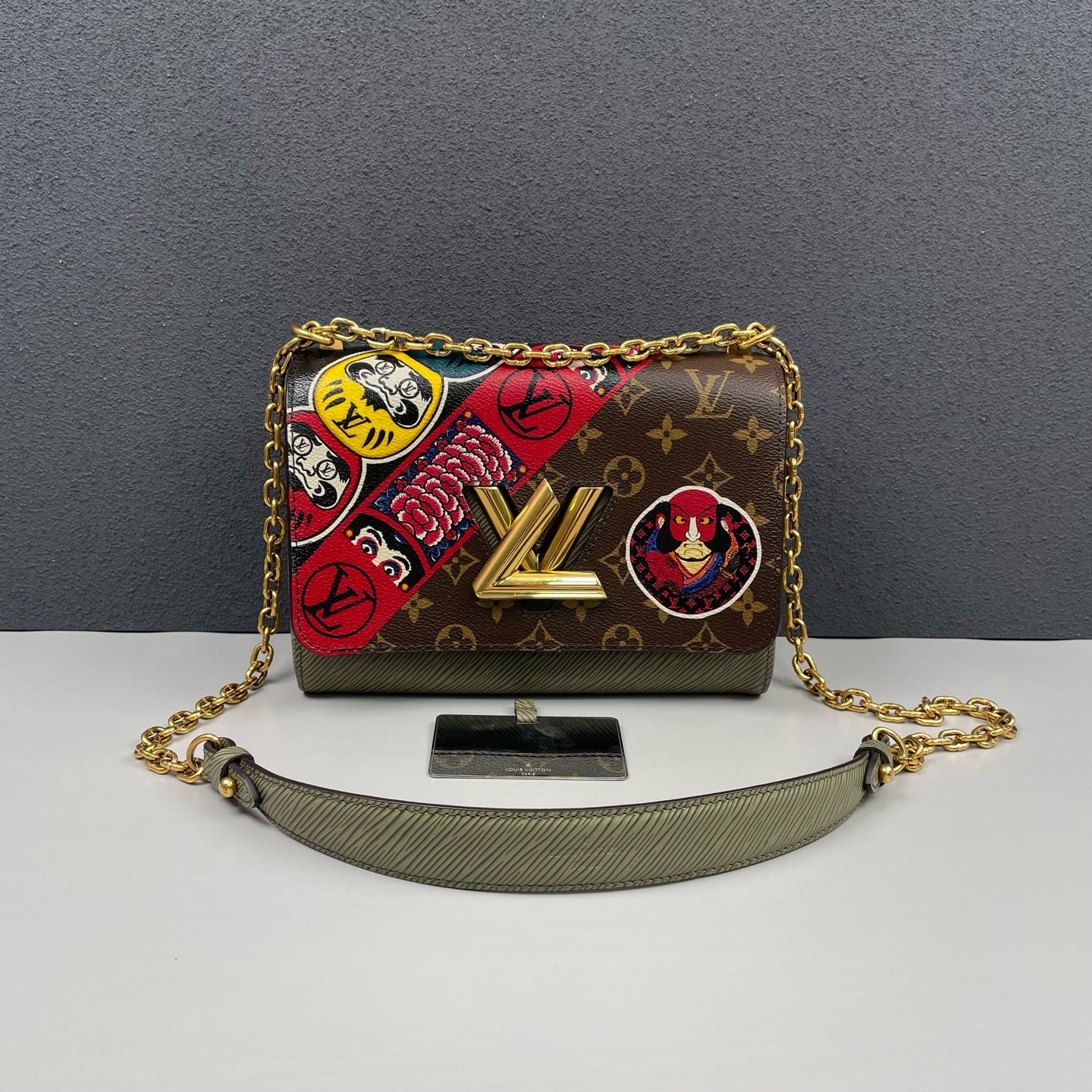 Louis Vuitton - Twist MM Kansai Yamamoto Face Limited Edition - Monogram canvas and Epi leather - Brown, Multicolour, and Green with Gold-Tone Hardware - (medium)