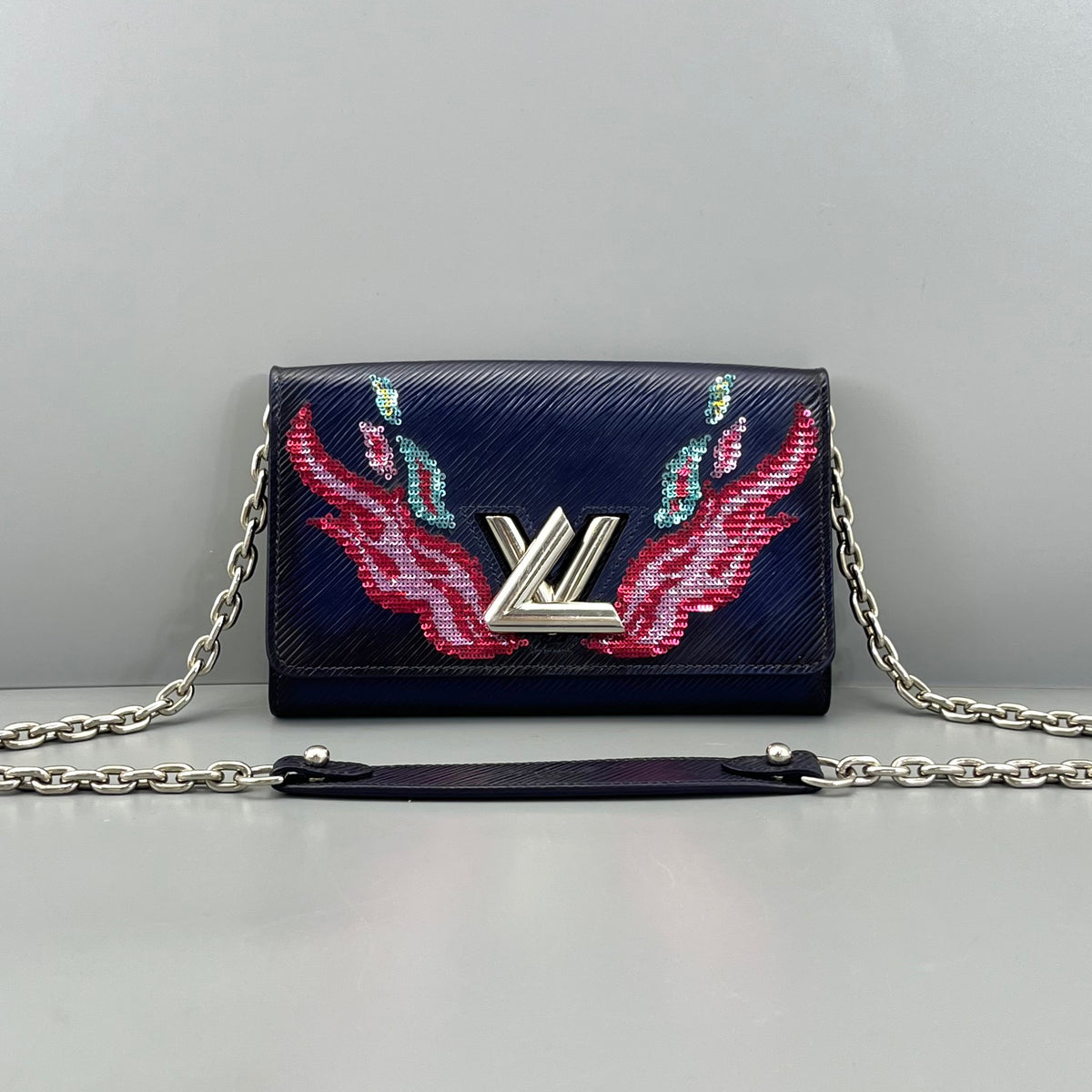 Louis Vuitton - Twist WOC Flame Sequins - Leather - Navy - (mini)