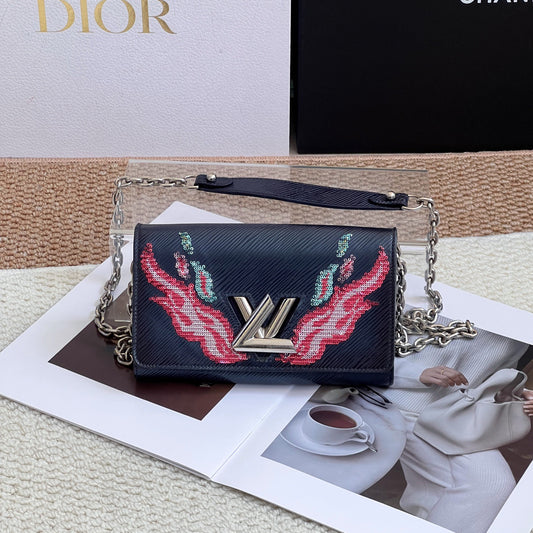 Louis Vuitton - Twist WOC - Leather - Blue - (mini)