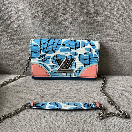 Louis Vuitton - Twist WOC - Leather - Blue - (mini)