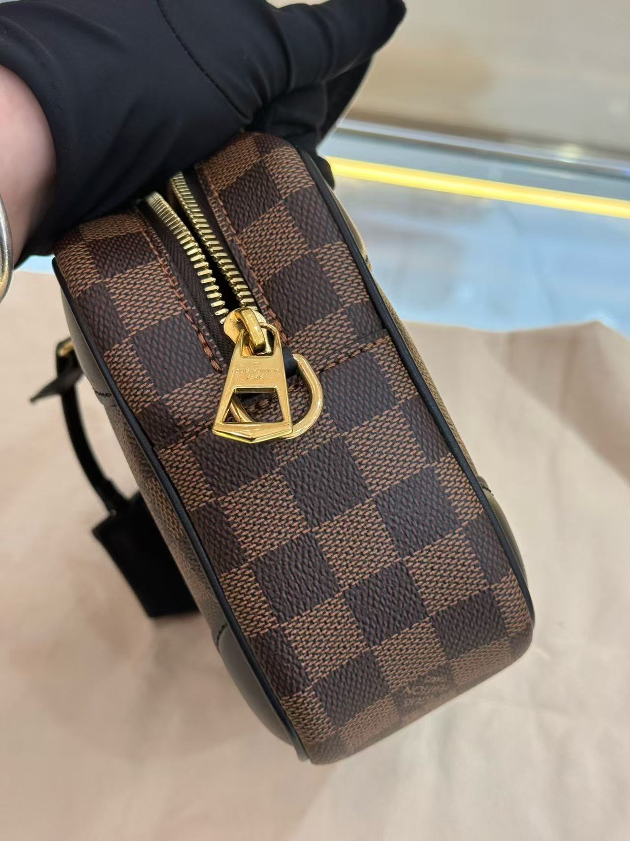 Louis Vuitton - Valisette Souple BB - Damier Ebene coated canvas with black leather trim - Brown - (mini)