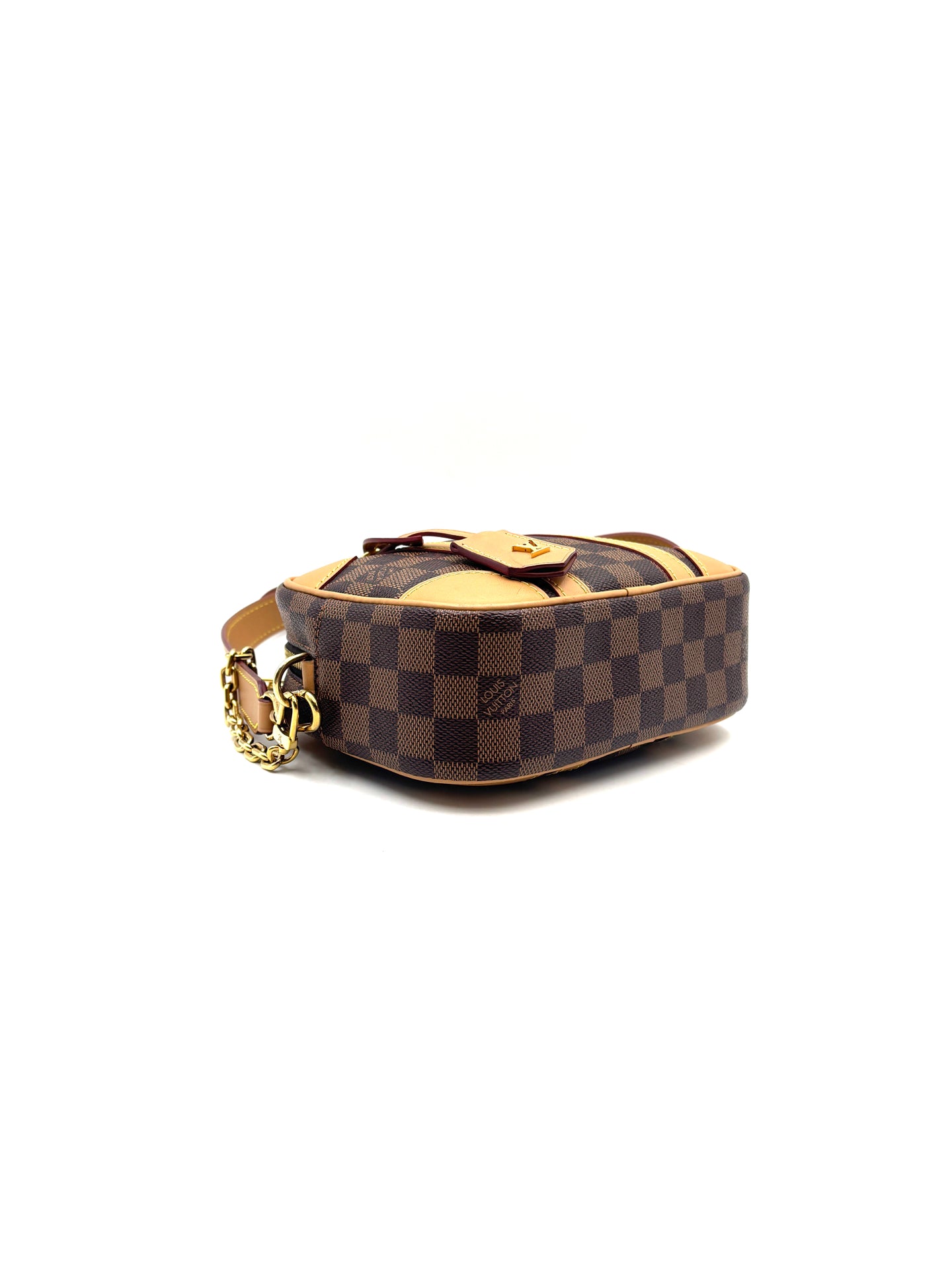 Louis Vuitton - Valisette Souple BB - Damier Ebene Coated Canvas with Natural Vachetta Leather Trim - Brown with Natural Leather Trim - (mini)