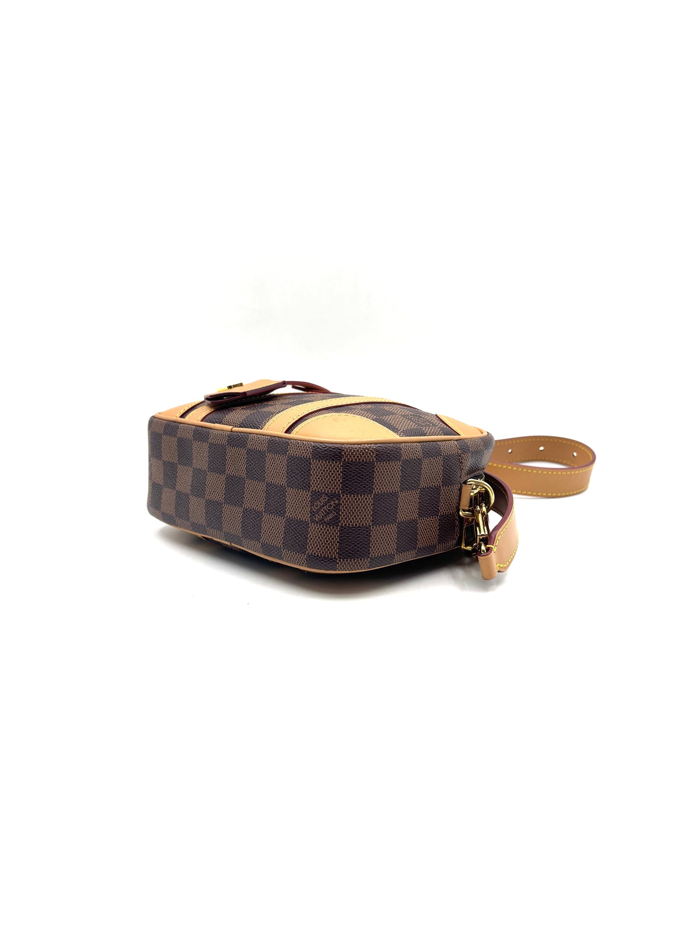 Louis Vuitton - Valisette Souple BB - Damier Ebene Coated Canvas with Natural Vachetta Leather Trim - Brown with Natural Leather Trim - (mini)