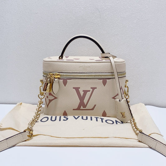 Louis Vuitton - Vanity PM - Grained leather - Beige with mauve pattern - (small)