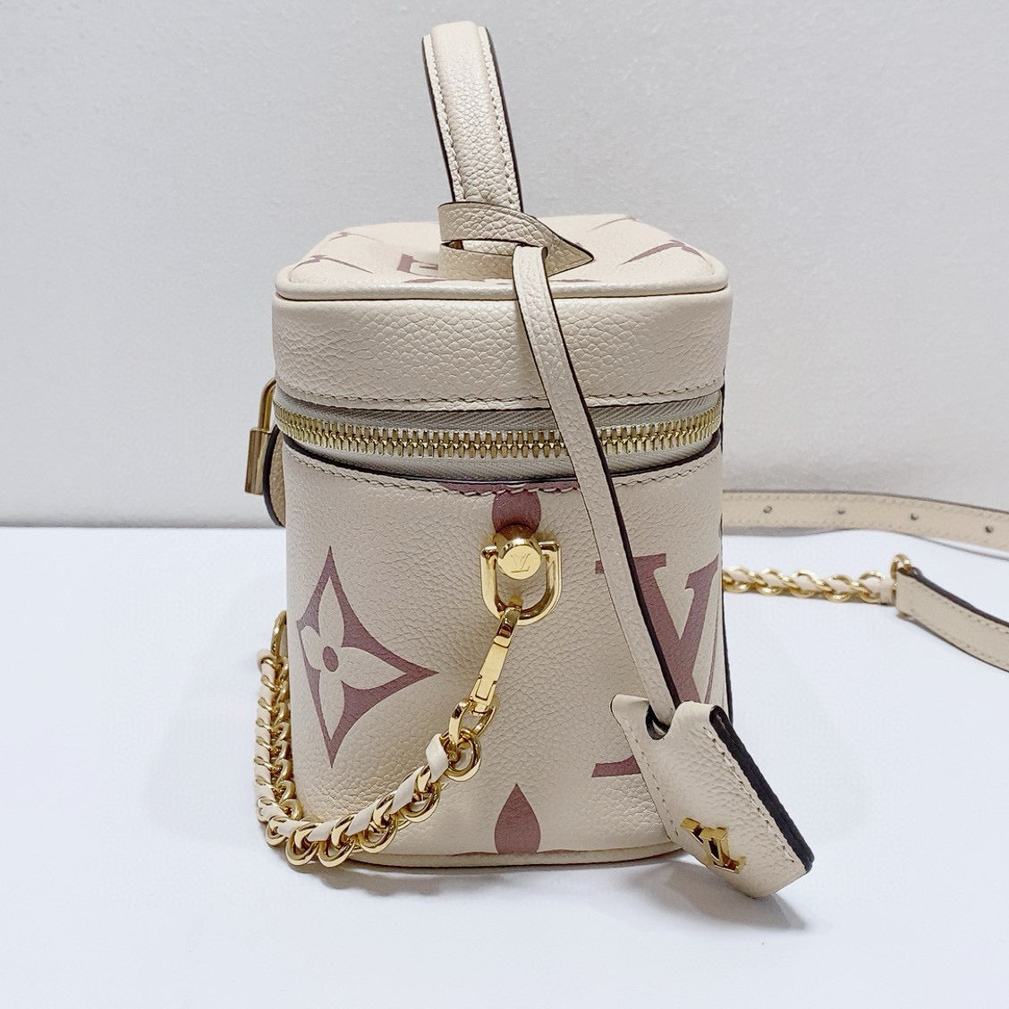 Louis Vuitton - Vanity PM - Grained leather - Beige with mauve pattern - (small)