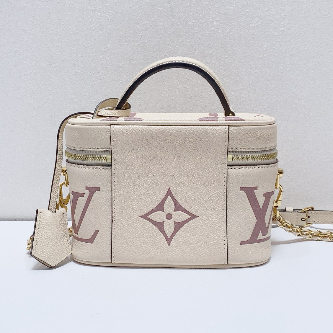 Louis Vuitton - Vanity PM - Grained leather - Beige with mauve pattern - (small)