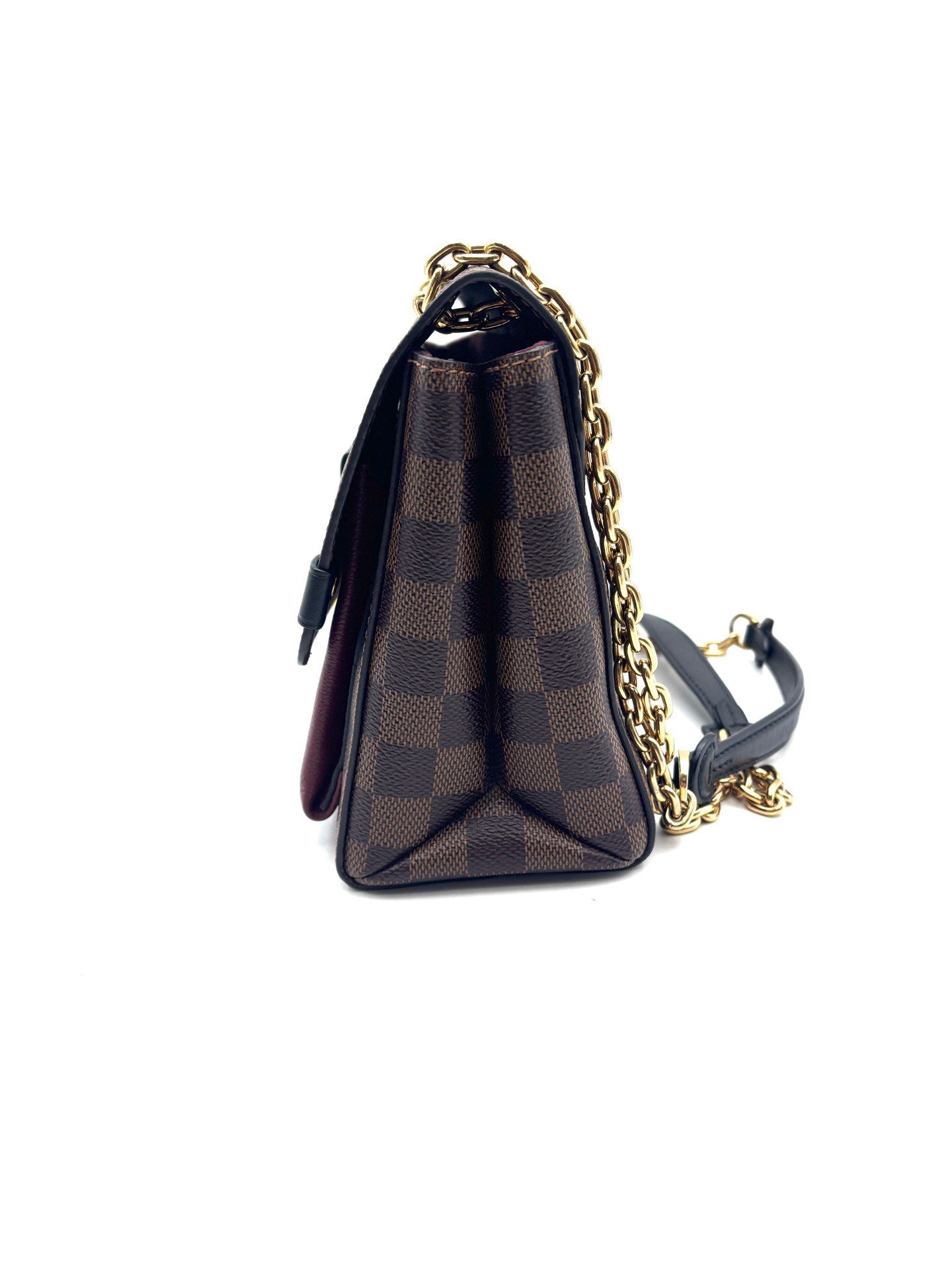 Louis Vuitton - Vavin - Damier Ebene canvas with leather trim - Brown with Burgundy accents - (Medium)