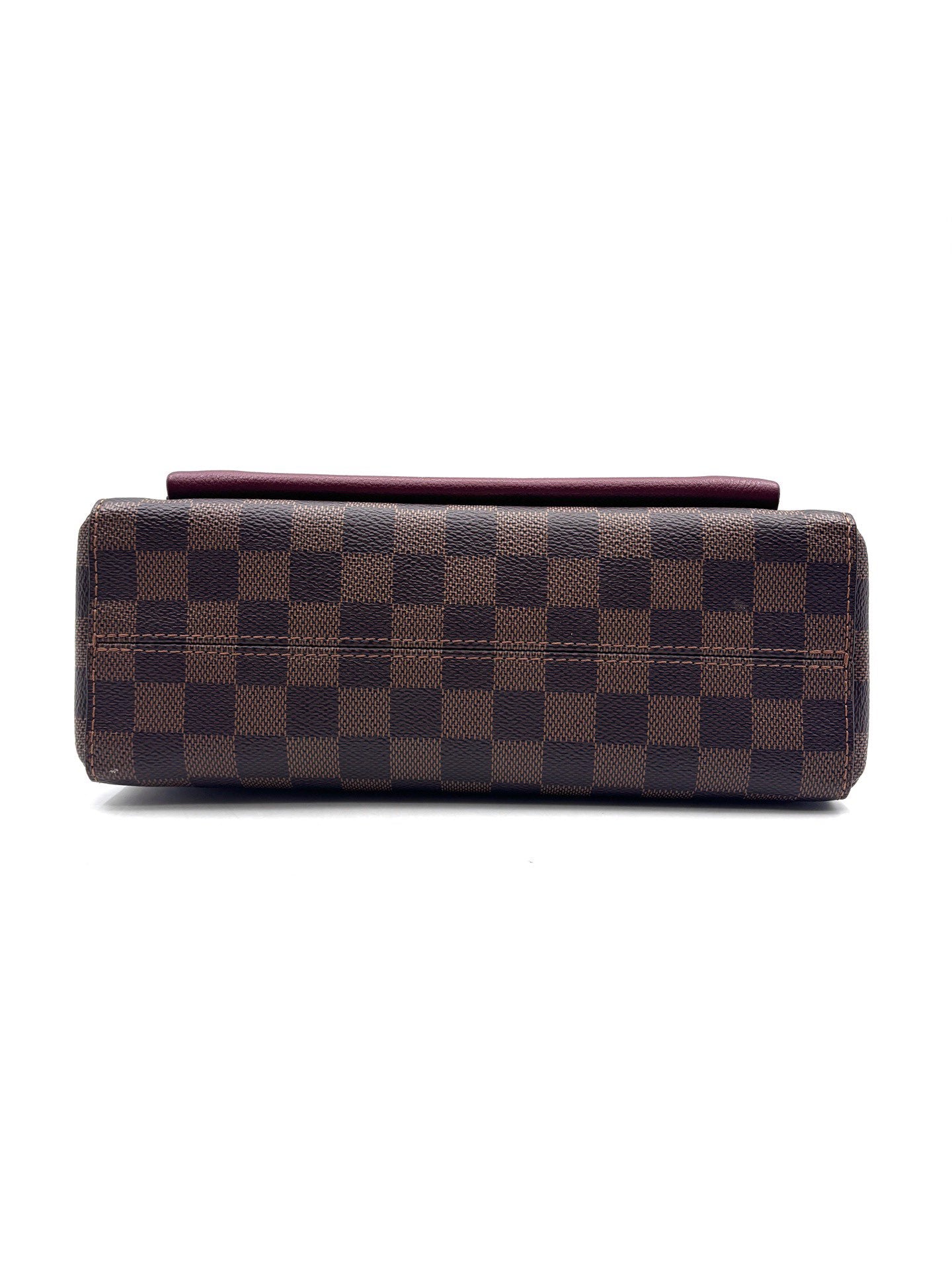 Louis Vuitton - Vavin - Damier Ebene canvas with leather trim - Brown with Burgundy accents - (Medium)
