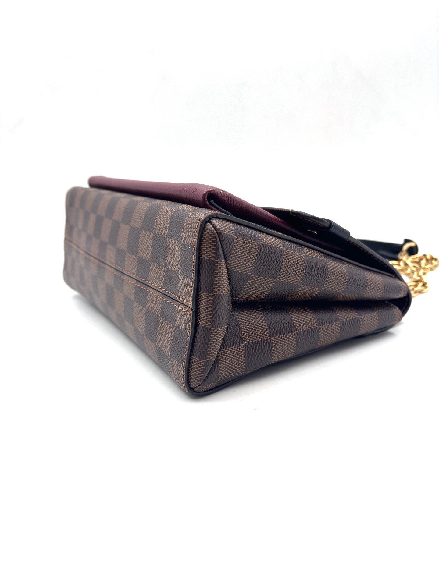 Louis Vuitton - Vavin - Damier Ebene canvas with leather trim - Brown with Burgundy accents - (Medium)