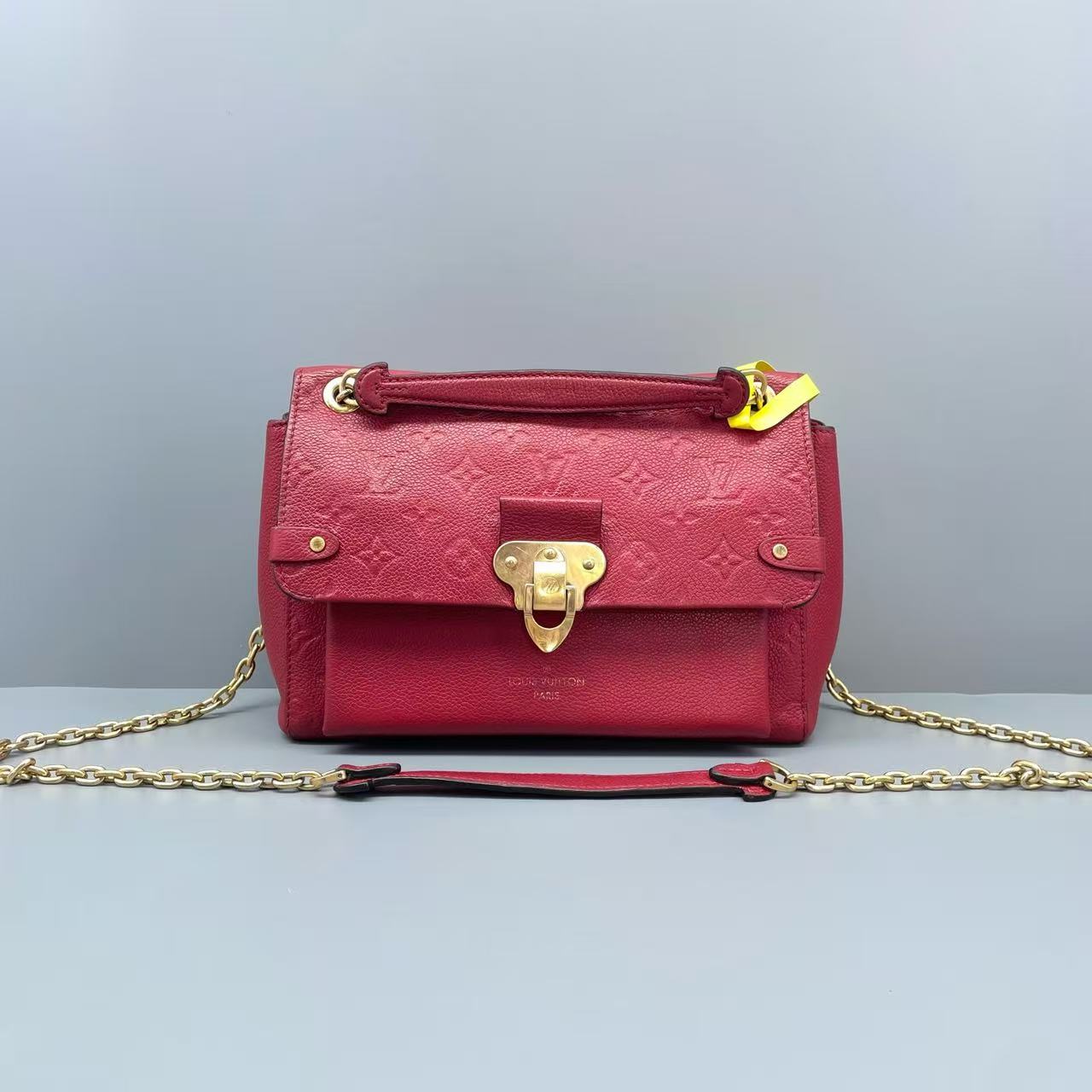 Louis Vuitton - Vavin - Embossed Monogram Grained Leather - Red - (medium)
