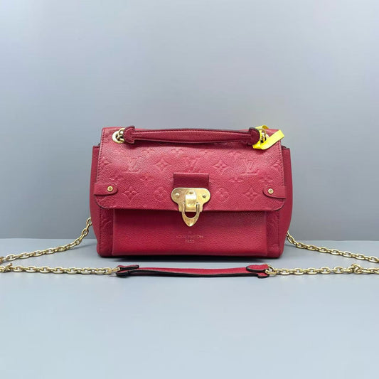 Louis Vuitton - Vavin - Embossed Monogram Grained Leather - Red - (medium)