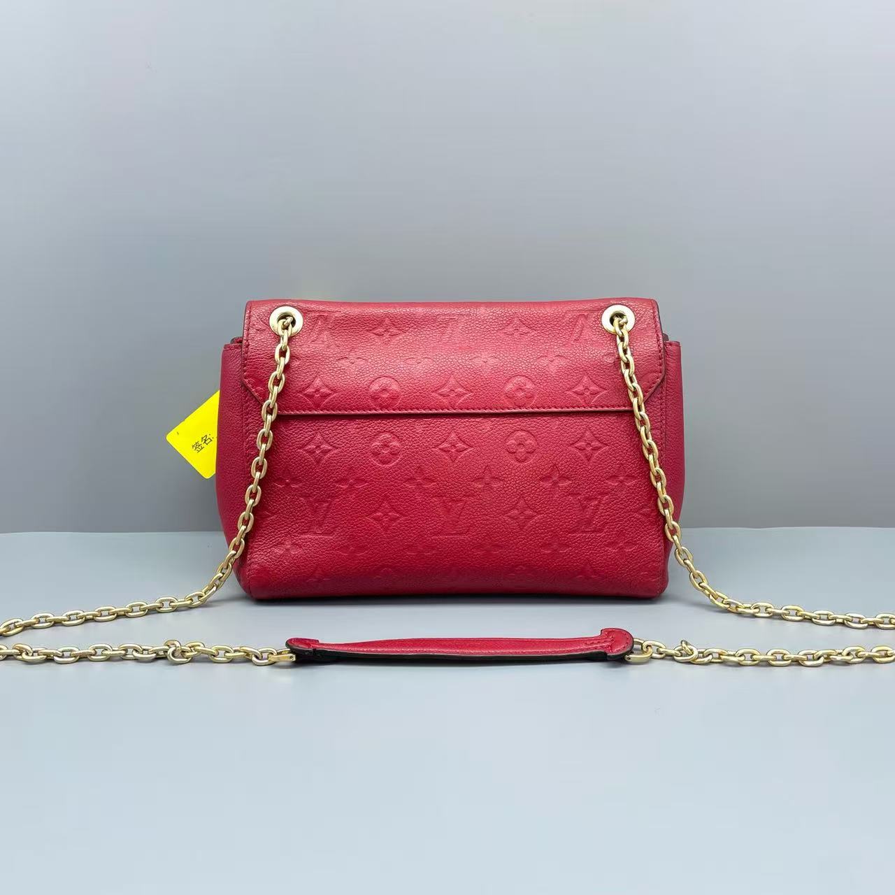 Louis Vuitton - Vavin - Embossed Monogram Grained Leather - Red - (medium)