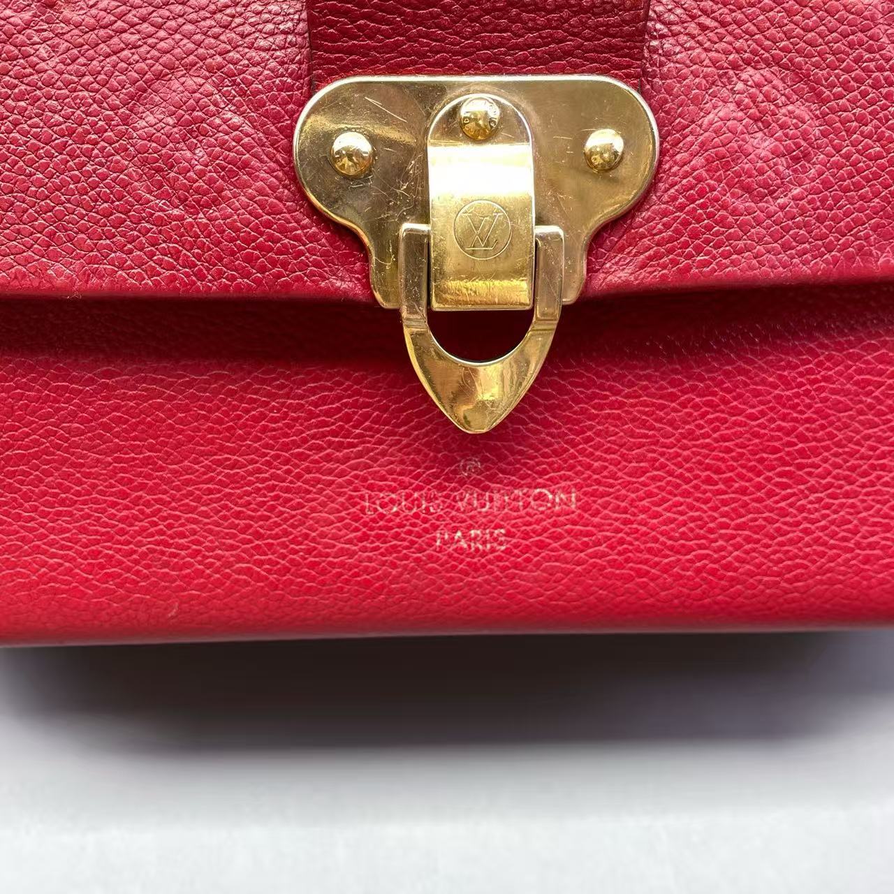 Louis Vuitton - Vavin - Embossed Monogram Grained Leather - Red - (medium)
