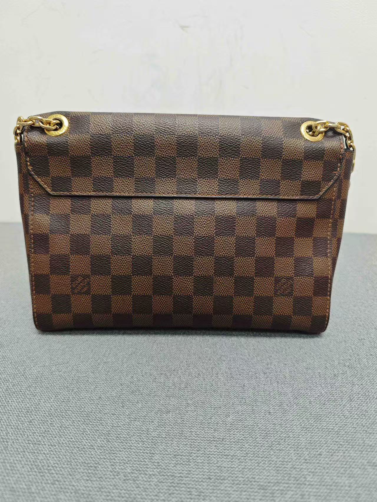 Louis Vuitton - Vavin Medium - Damier Ebene coated canvas and grained leather - Brown and Black with Gold-Tone Hardware - (Medium)