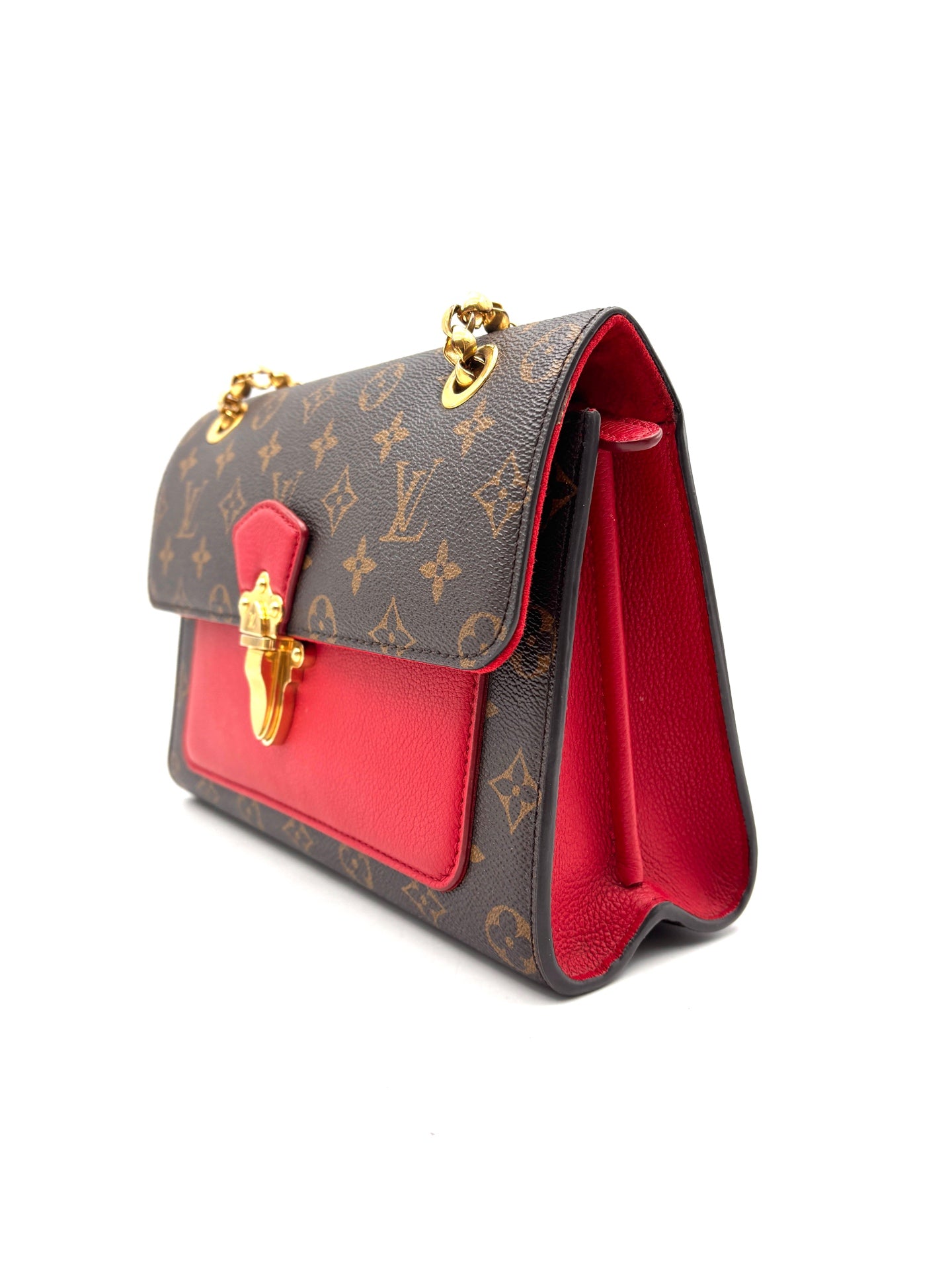 Louis Vuitton - Victoire - Monogram coated canvas and cowhide leather - Brown and Red - (medium)