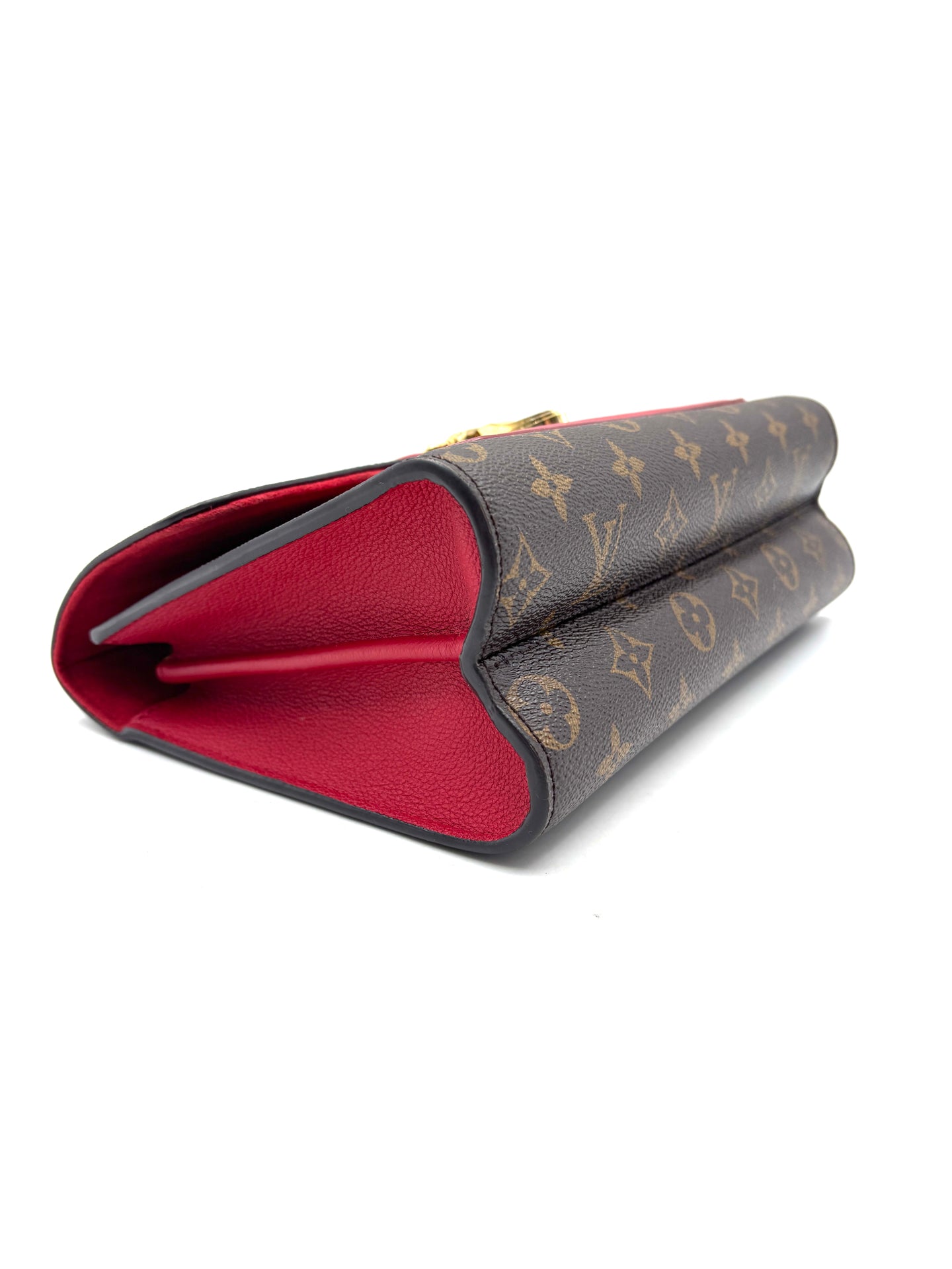 Louis Vuitton - Victoire - Monogram coated canvas and cowhide leather - Brown and Red - (medium)