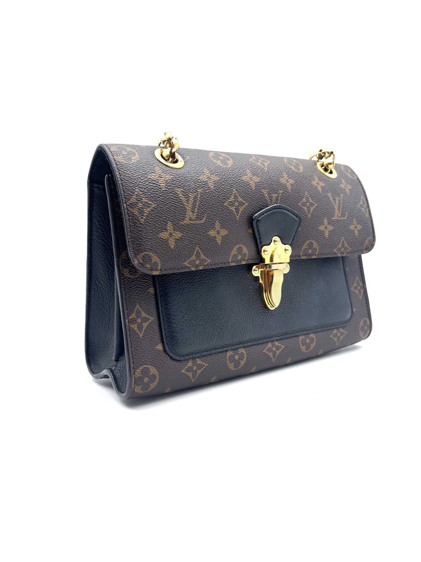 Louis Vuitton - Victoire - Monogram coated canvas and grain leather - Brown and Black - (medium)