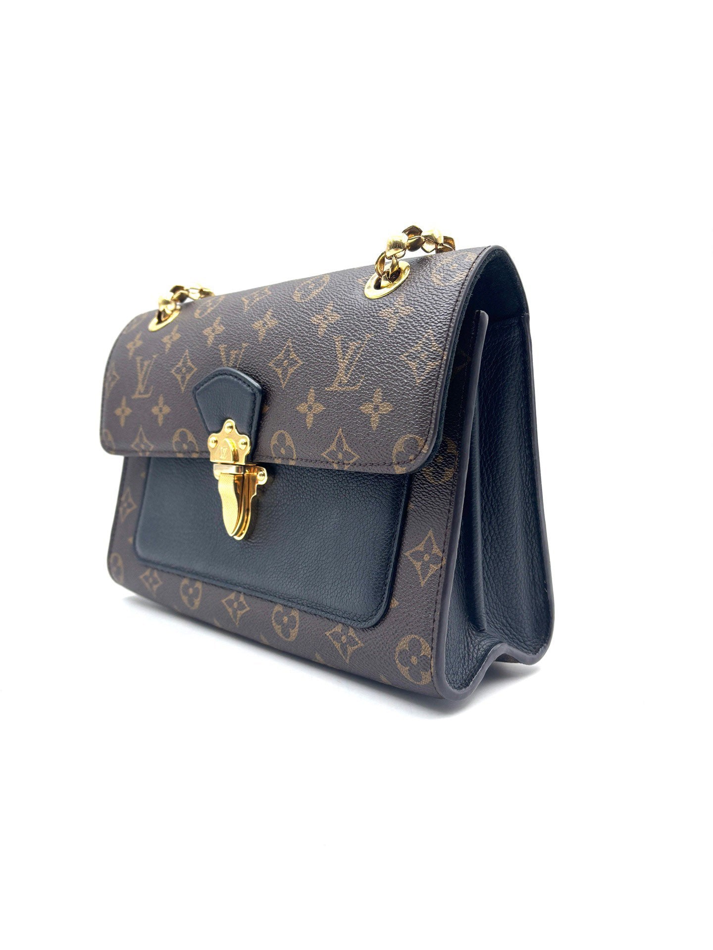 Louis Vuitton - Victoire - Monogram coated canvas and grain leather - Brown and Black - (medium)