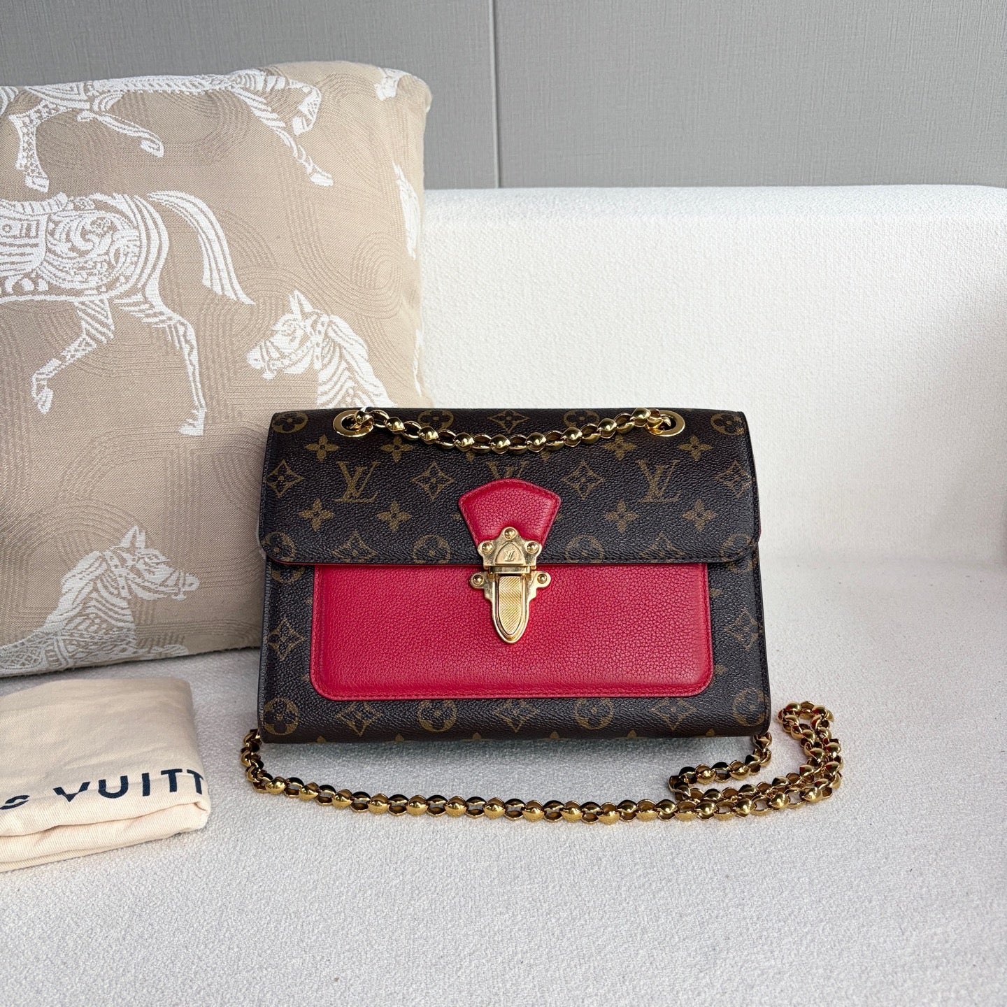 Louis Vuitton - Victoria Chain Bag - Leather - Brown - (Small)