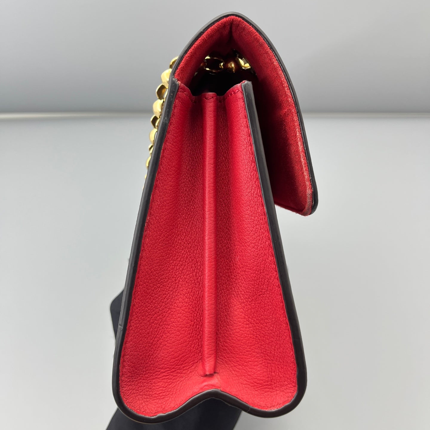 Louis Vuitton - Victoria Chain Bag - Monogram coated canvas and leather - Brown and Red - (Medium)