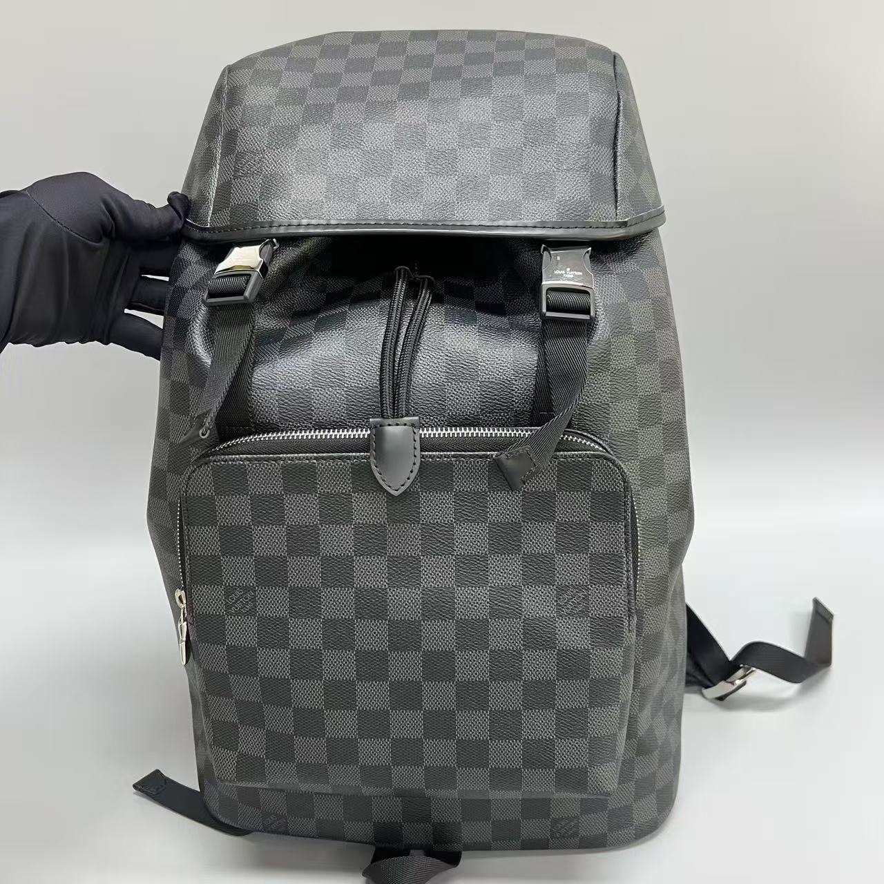 Louis Vuitton - Zack - Damier Graphite coated canvas with leather trim - Black - (Large)