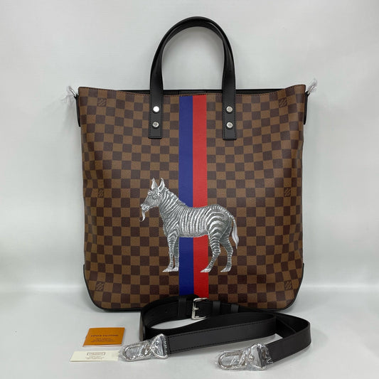 Louis Vuitton - Zoo Series Zebra Pattern Tote Bag - Coated canvas with leather trim - Brown - (medium)