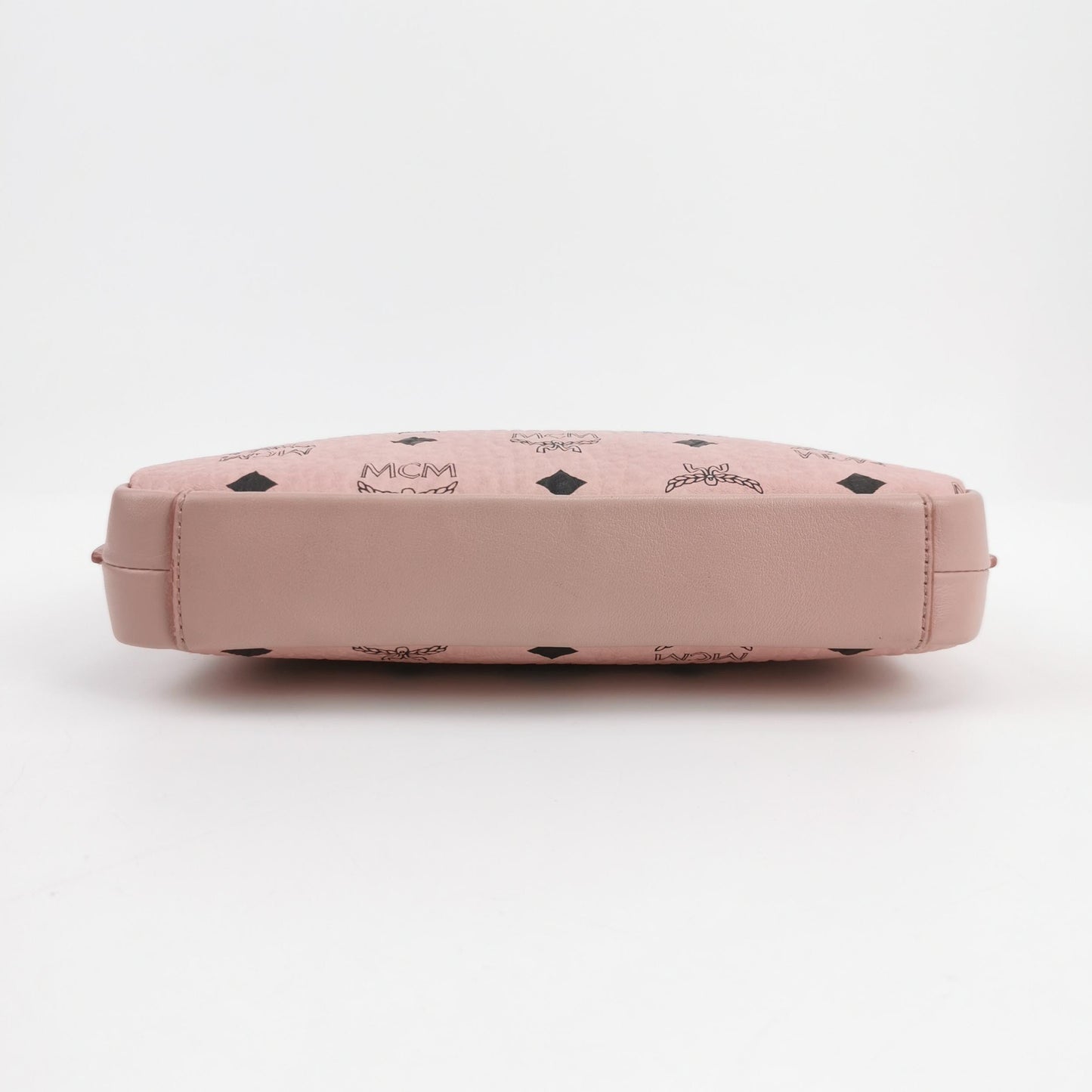 MCM - Visetos Mini Pochette - Coated canvas with leather trim - Pink - (mini)