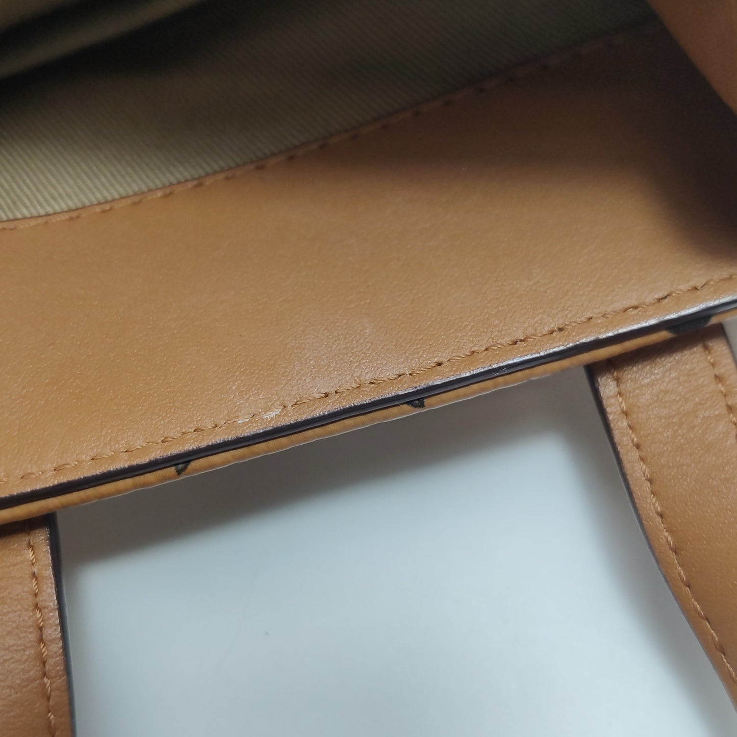 MCM - Visetos Mini Shopper (MYSAAVI02CO001) - Visetos monogram coated canvas with leather trim - Cognac - (mini)