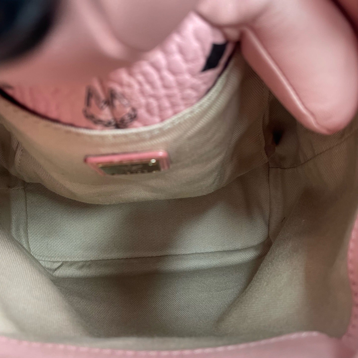 MCM - Visetos Monogram Rabbit Drawstring Bucket Bag - MCM Visetos coated canvas with leather trim - Pink - (mini)