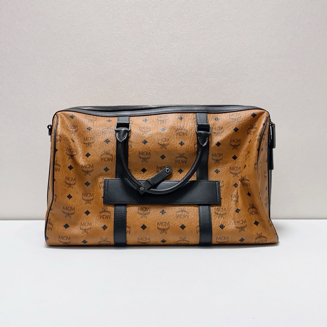 MCM - Visetos Stark Duffle Bag - Synthetic - Brown - (large)